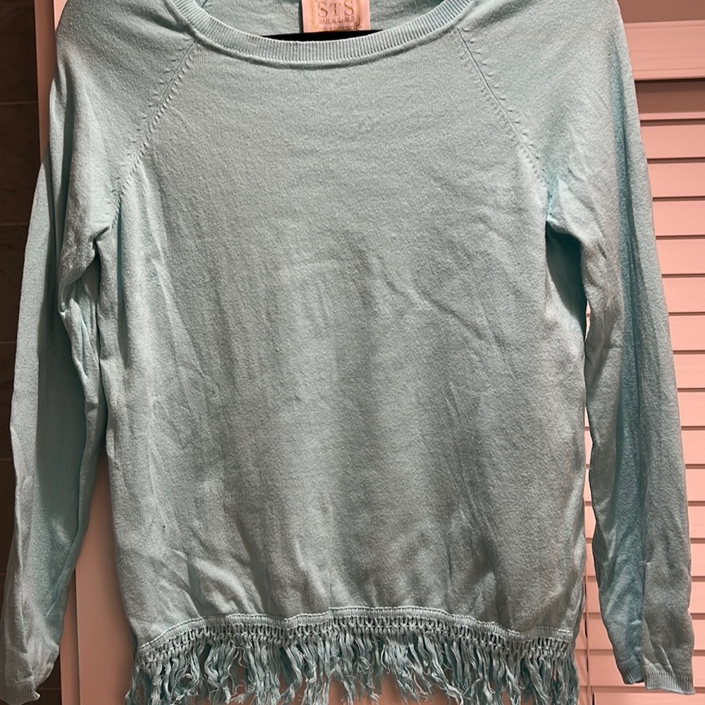 Sail to sable fringe lightweight sweater